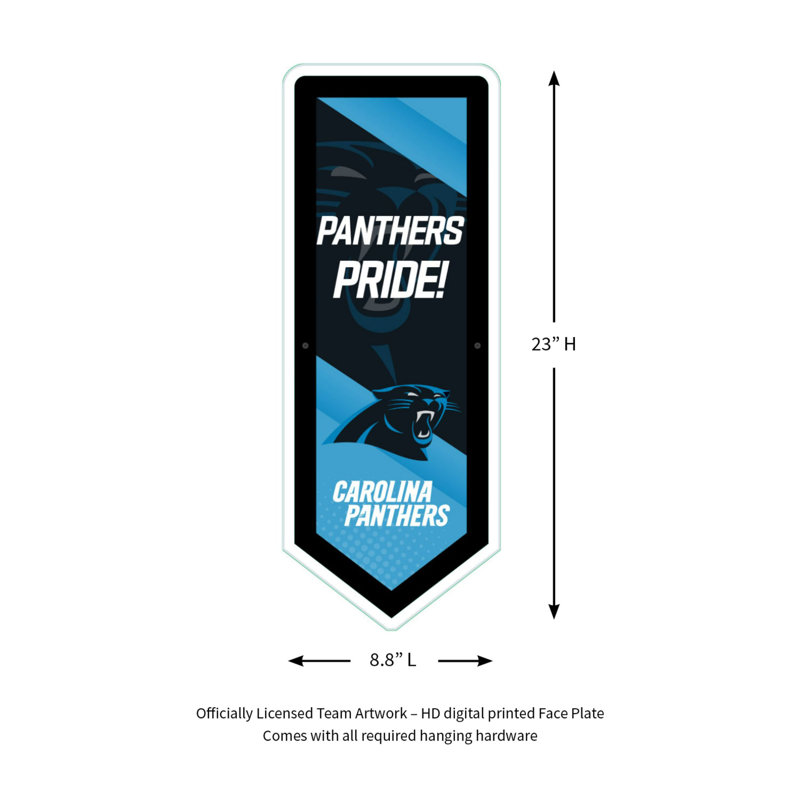 Plaque murale lumineuse NFL, Carolina Panthers