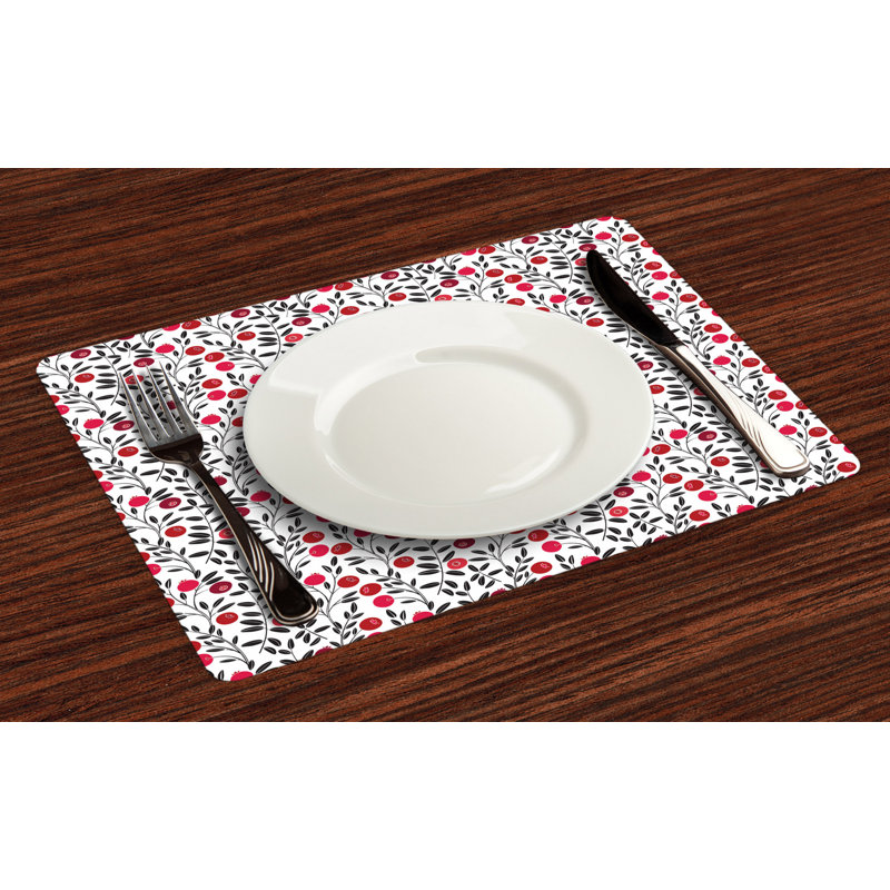 Polyester Floral Rectangle Placemat