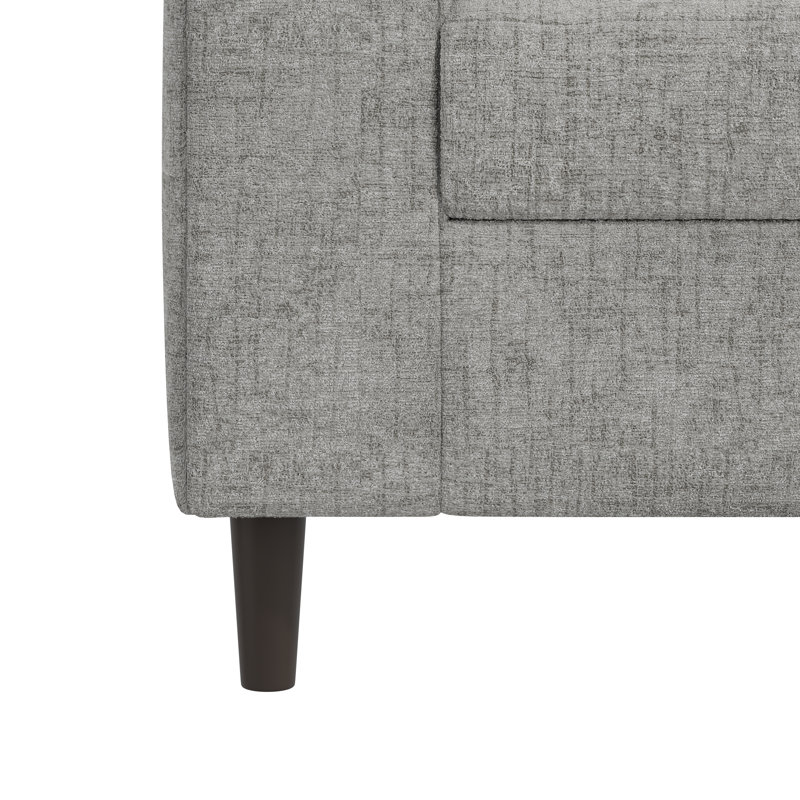 Canapé à accoudoirs carrés 77,5 po Yosselin, Gris chenille