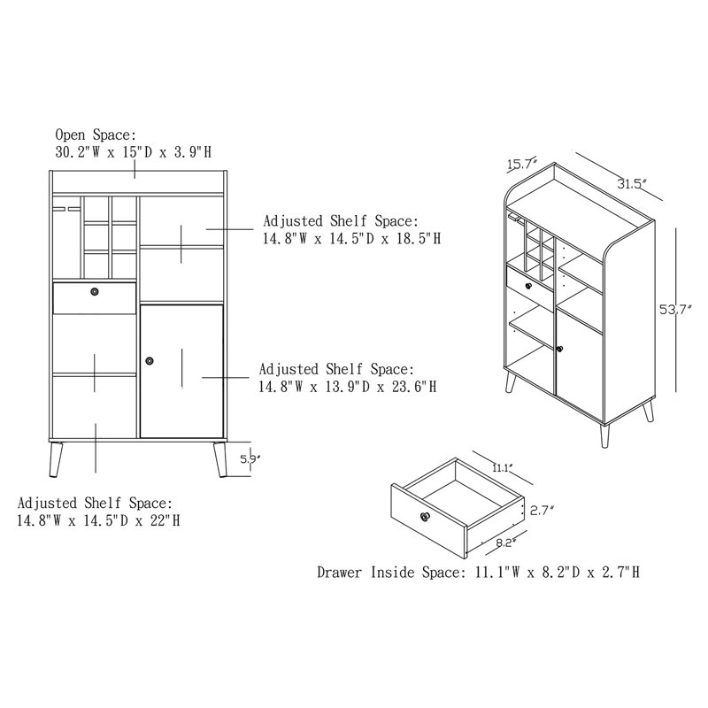 Pryor 31.5'' Bar Cabinet