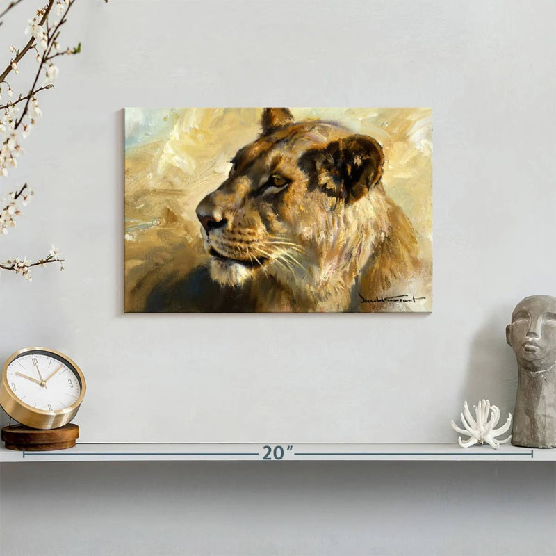 Lioness Study, 8" H x 12" W