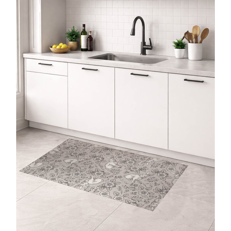 Tapis de cuisine léger Bunny Toile, Rectangulaire 2 pi x 3 pi, Naturel