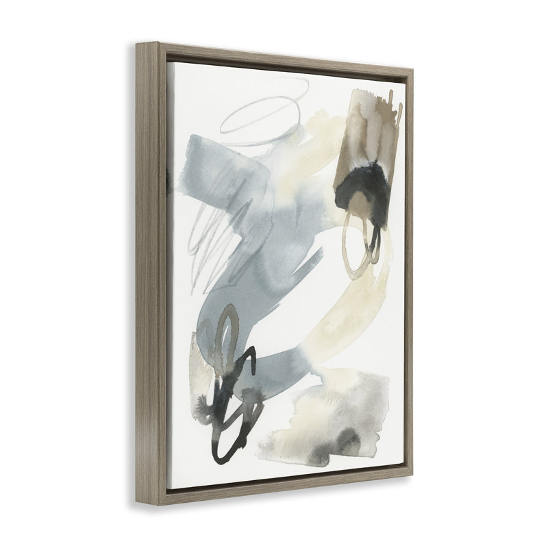 "Watercolor Paint Strokes", art mural sur toile par June Erica Vess, Cadre flottant orme Montalcino, H 31 po x l 25 po