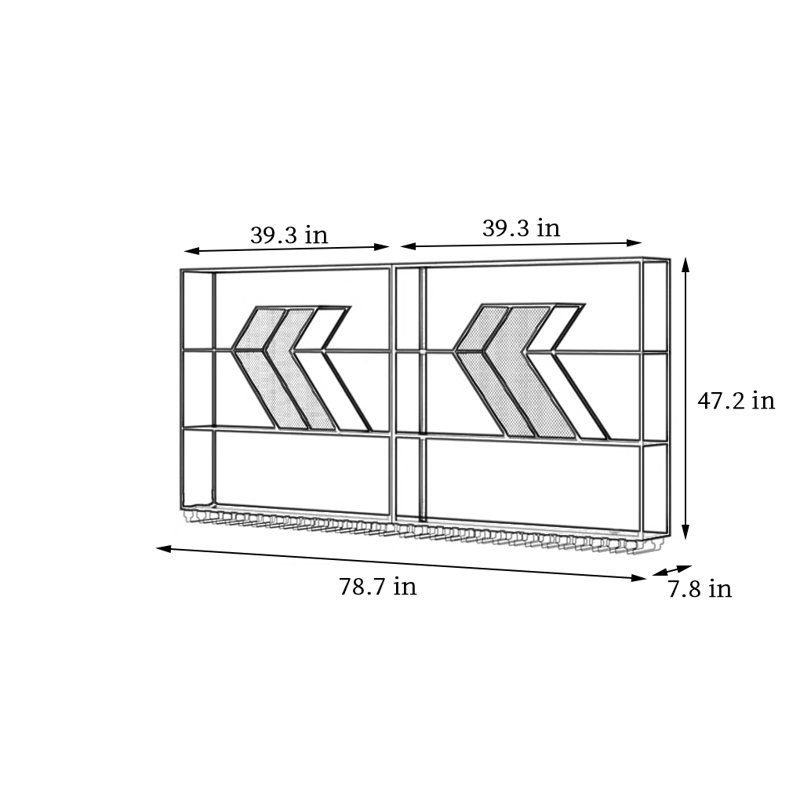 Creative Arrowhead Iron Wine Rack, 47.2" H x 78.7" W x 7.8" D