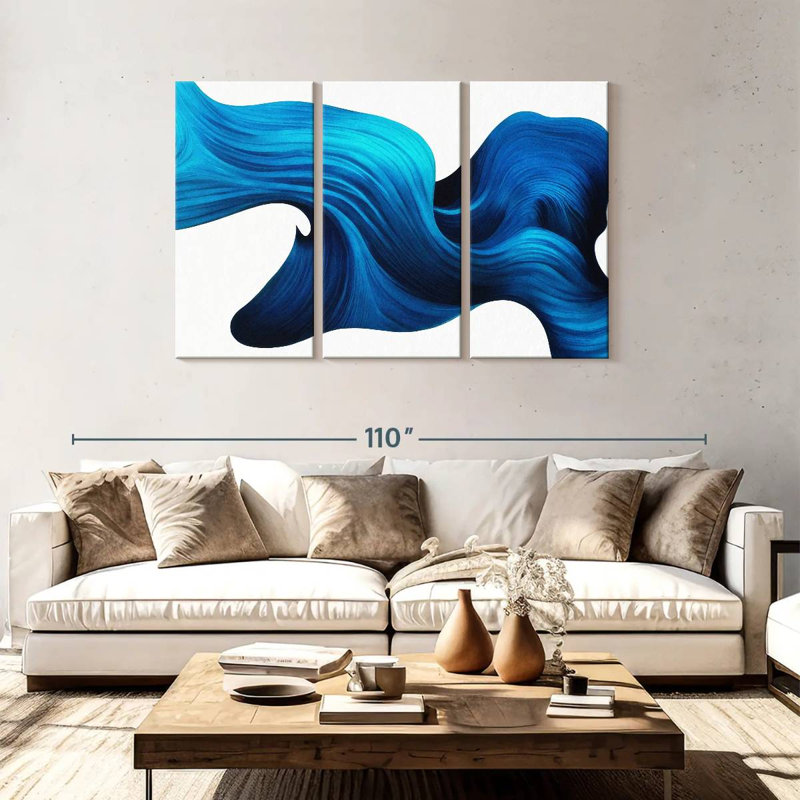 Avery Abstract Flowing Wave, 48" H x 74" W