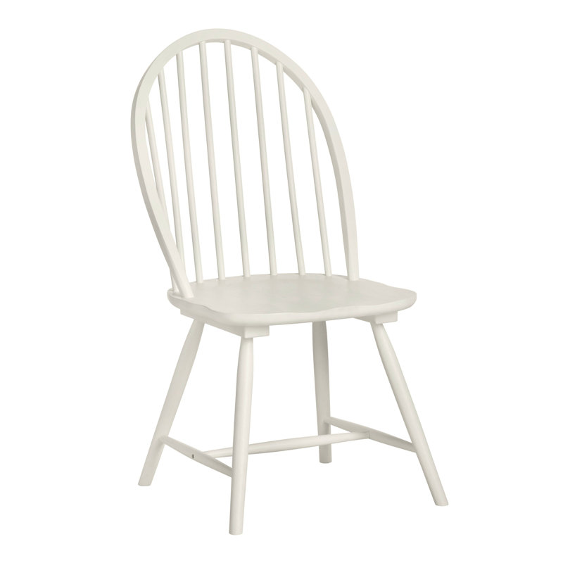 Blouson Solid Wood Side Chair, White