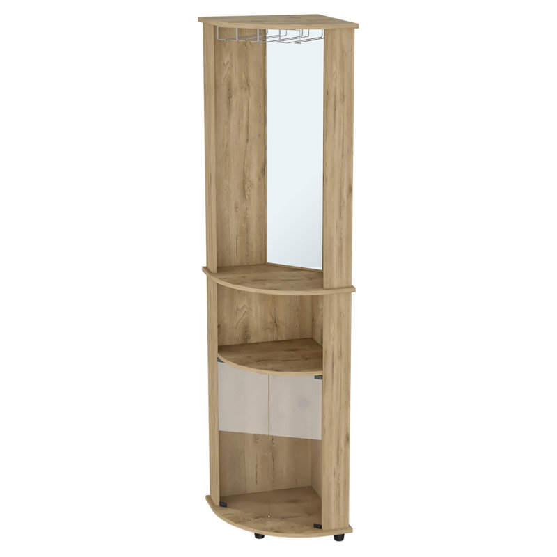 Bar d'angle 18 "en bois naturel