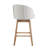 Elara 32.25'' Seat Height 360° Swivel Traditional Upholstered  Bar Stool with Solid Rubberwood Frame, Button Tufted Back