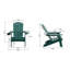 Chaise Adirondack pliante en plastique Tranquilo Depot-70080774