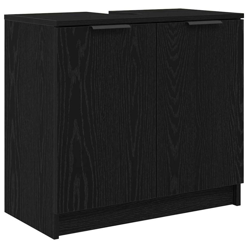 Freestanding Under Sink Cabinet, Black Oak