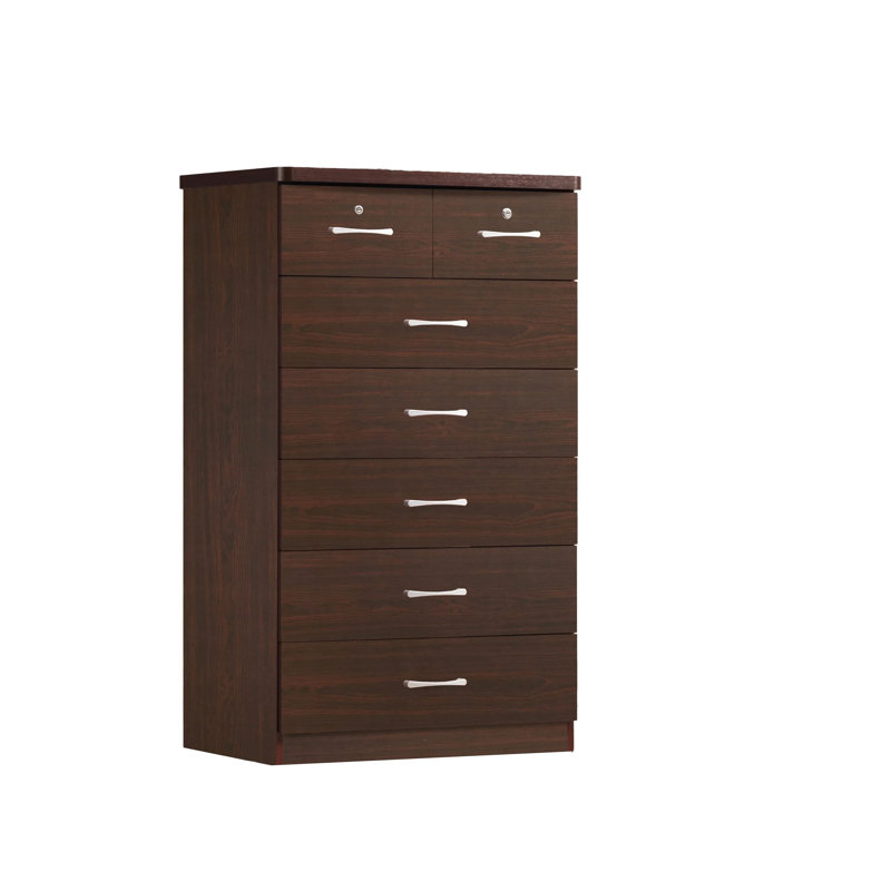 Commode 7 tiroirs Conor, Acajou