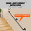 Rampe d'escalier de couleur noire pour tuyau VEVOR-104430526
