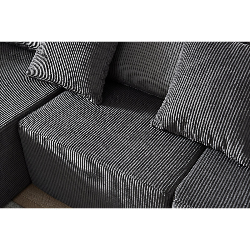 Canapé modulaire rembourré avec méridienne