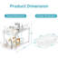 4 Pack Bathroom Organizer, 2 Tier Clear Under Sink Organizers Vanity Countertop Storage Container,Cabinet Drawers Bins, Pull-Out Organization With Track For Pantry, Kitchen