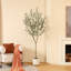 Faux olivier Adcock avec pot de fleurs ovale blanc-1860178858
