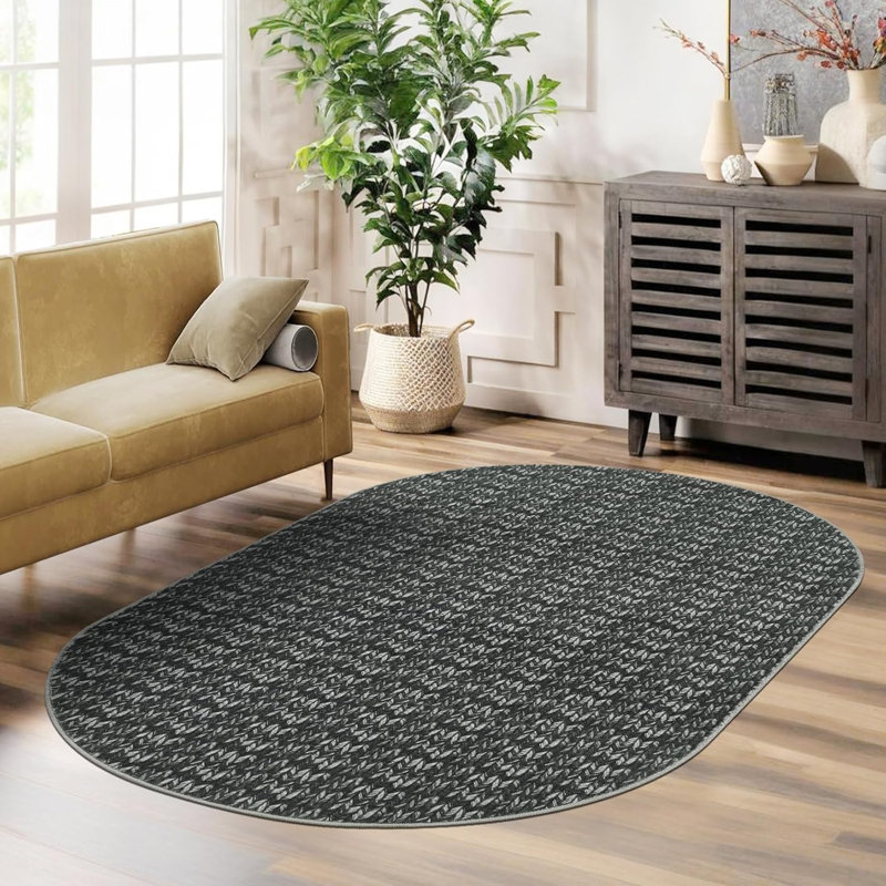 Washable 5x7 Area Rug Baby Room Contemporary Boho Non-Slip Low Pile Stain-Resistant No-Shedding Easy-Clean Modern Blue Dorm Home Office