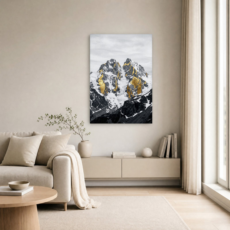 Art mural sur toile Snowy Mountain Range, H 24 po x l 16 po