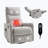 Heat Massage Manual Recliner Chair With Rocker And Swivel In Fabric For Living Room-606437419