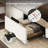 Upholstered Platform Bed Frame With 4 Storage Drawers And Wingback Headboard, No Box Spring Required, Easy Assembly-713114738-717651168