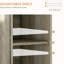 Armoire de rangement - Comptoir en bois massif, gris, 3 tiroirs, portes, tablette ajustable, buffet moderne gris quotidien