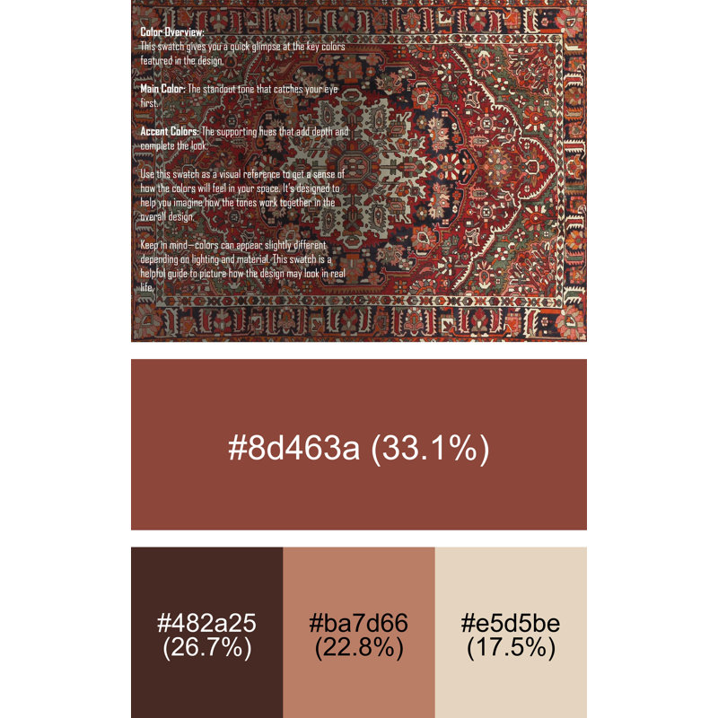 Oriental Indoor Rug, Rectangle 4' x 6'