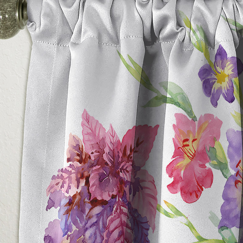Magnifique texture florale - Rideau simple occultant à motif floral, L 52 po x L 95 po