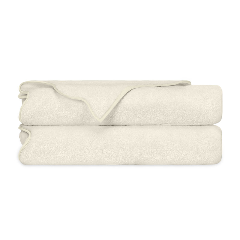 Antalya Turkish Cotton Bath Towel, Ivory, 2 Pack - Bath Sheet