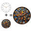 Horloge murale en verre trempé silencieuse de 30 cm, « Horloge murale fleurie », sans tic-tac, fonctionne avec des piles AA (non incluses), décoration artistique pour la maison