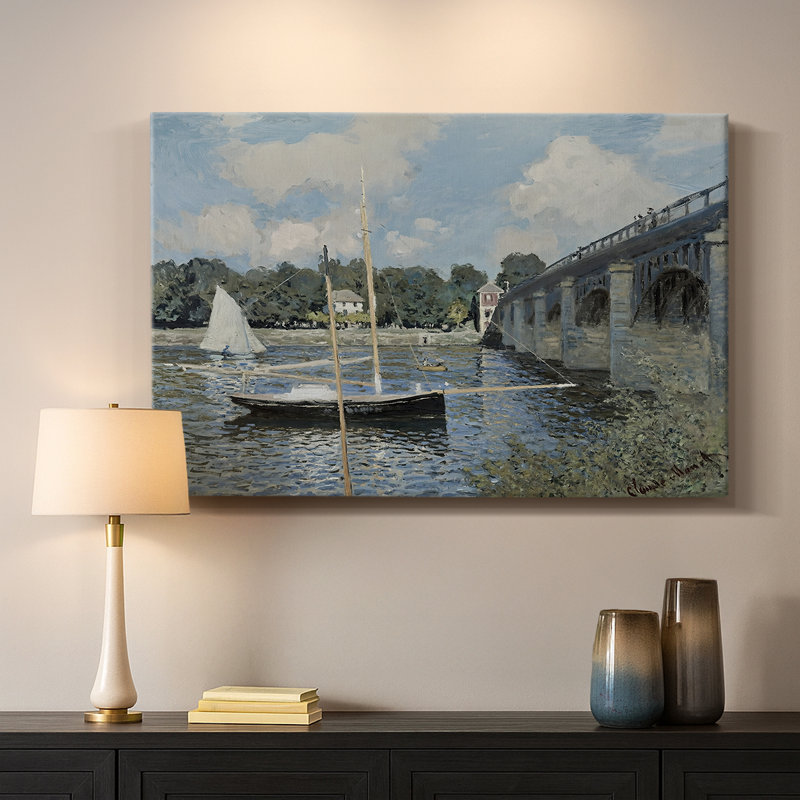 Le pont de la route à Argenteuil - Claude Monet - Toile tendue avec châssis - 1874, 24 x 36