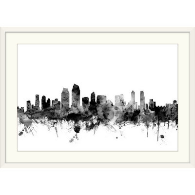 «Francy San Diego California Skyline» par Michael Tompsett, impression