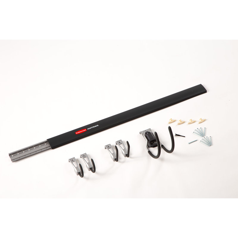 Heavy Duty Black and Silver Steel Wall Mount Hanging Organizer