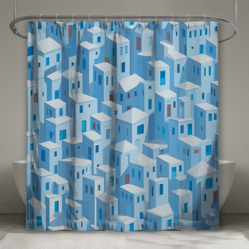 Rideau de douche Architecture, L 70 po x H 93 po