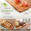 Double-Sided Bamboo Cutting Board With Storage Rack, Carbonized Kitchen Chopping Block, Juice Groove, Meat Prep Handle
