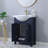 24'' Bule Modern Free-Standing Single Bathroom Vanity Set-1091401448