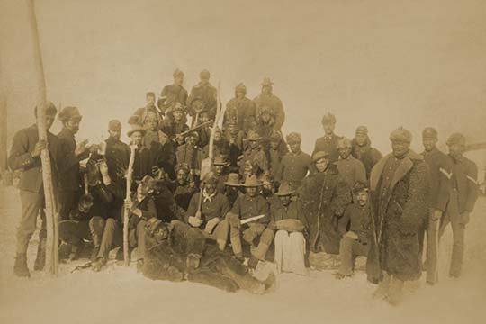 « buffalo soldats », reproduction de photo, H 44 po x l 66 po