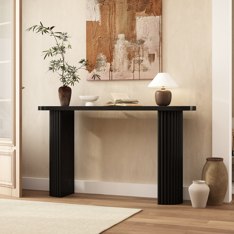 Console Gennari, H 31 po x l 55 po x P 11,7 po, Noir