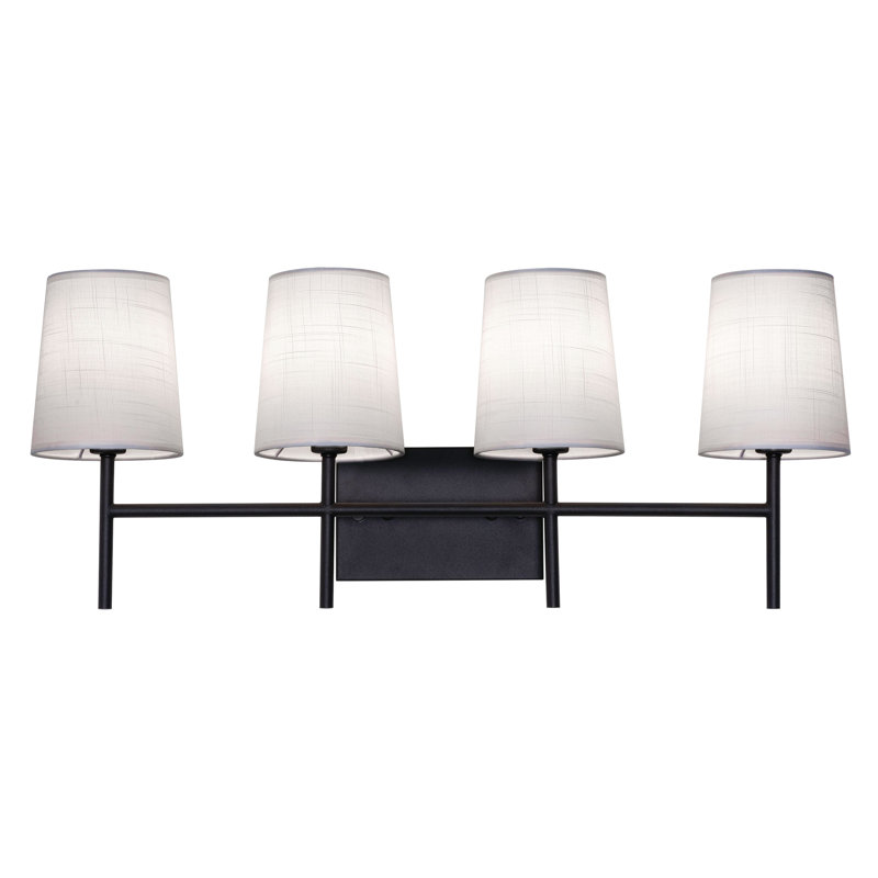 4 - Light Dimmable Vanity Light, Black