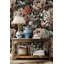 Papier peint floral pivoine aux tons pastel