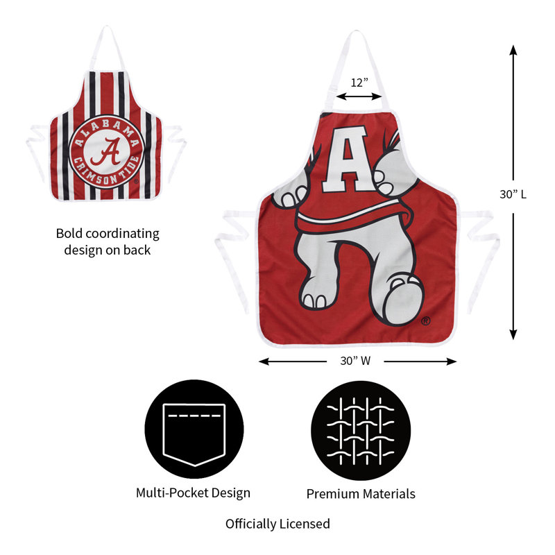 Ensemble de tablier double face NCAA, Université de l'Alabama