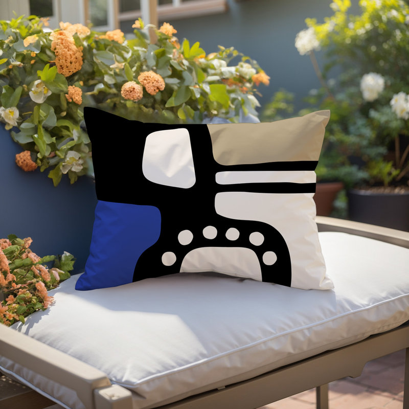Coussin lombaire réversible intérieur / extérieur Sofi Minimalist, H 14 po x l 20 po, Marine