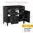 Dannylynn Bathroom Vanity with Top Sink, Bathroom Storage Cabinet with 2 Drawers and a Tip-out Drawer-1333666051
