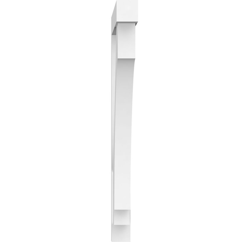 Support standard en PVC de qualité architecturale avec extrémités en bloc, H 36 po x l 3 po x P 36 po
