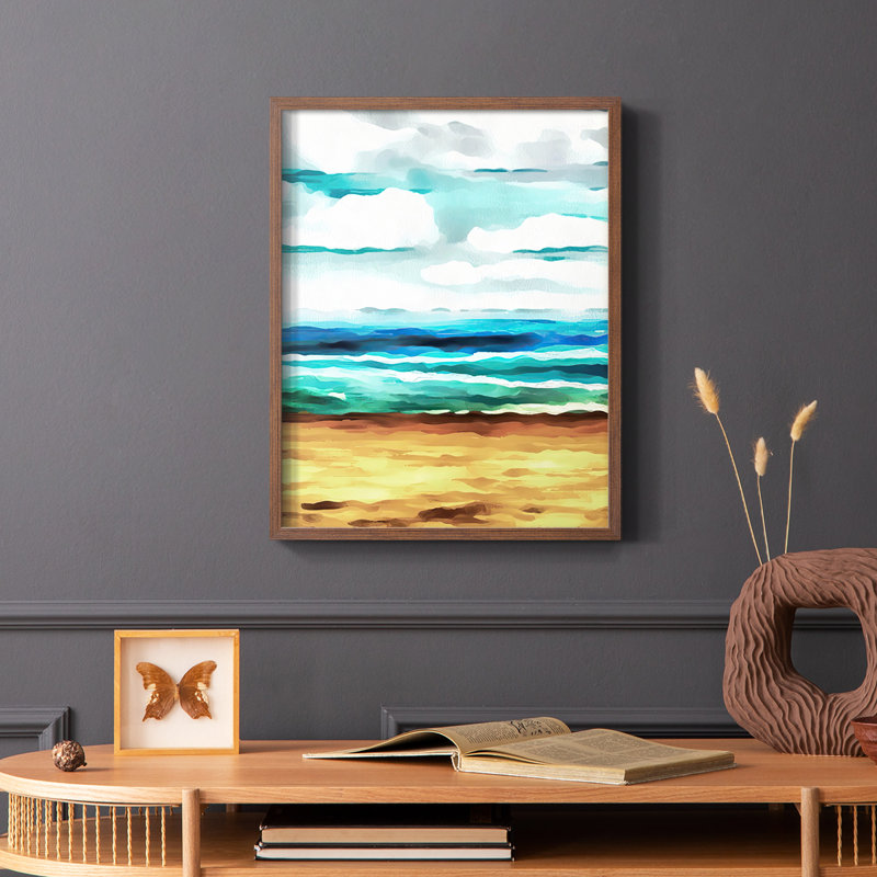 «Summer Love II», reproduction encadrée - bois massif, H 10 po x l 8 po, Brun