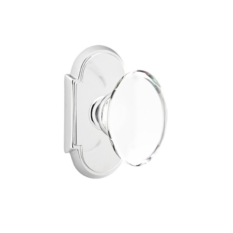 Double Dummy Hampton Knob with #8 Rose, Polished Chrome