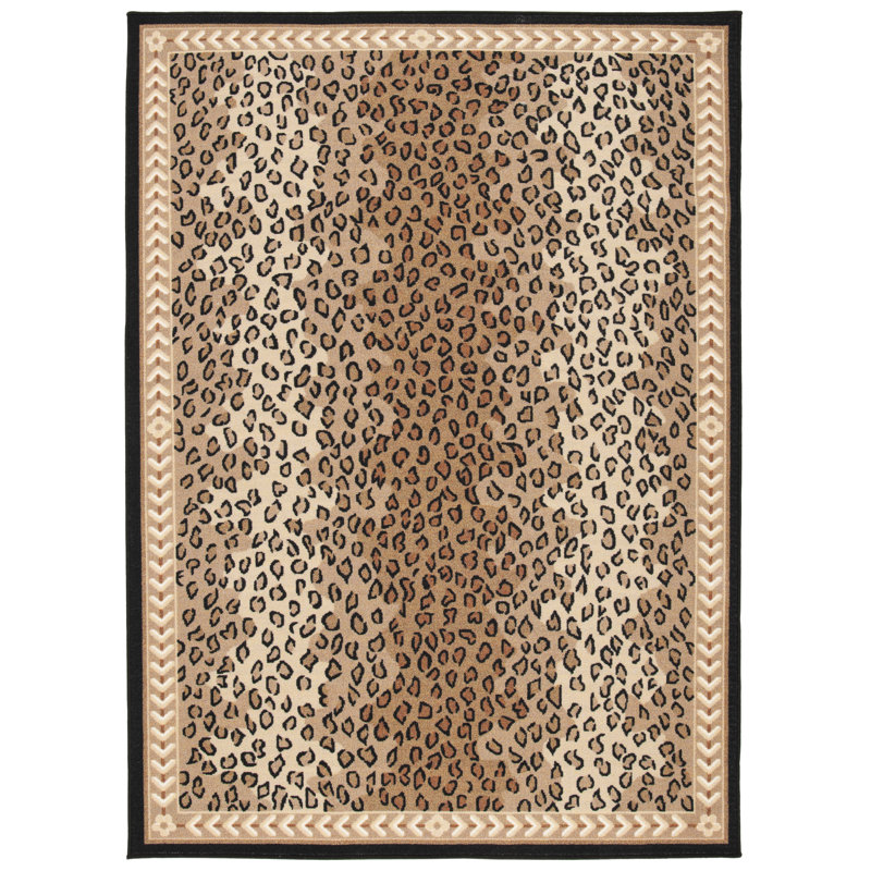 Journey Performance Machine Washable Animal Print Rug, Rectangle 8'9" x 12'