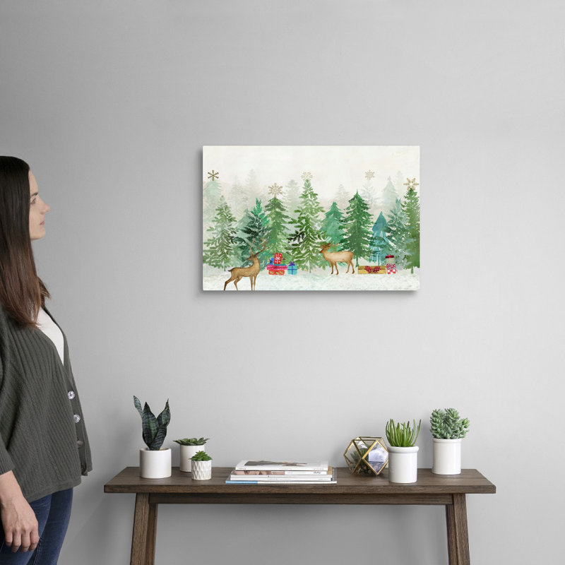 Magie de Noël - reproduction d'art sur toile, Toile tendue, H 16 po x l 24 po x P 1,25 po