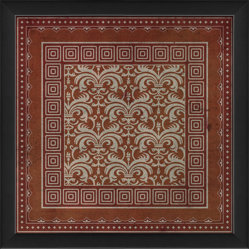 2 impressions encadrées Tile, Rouge