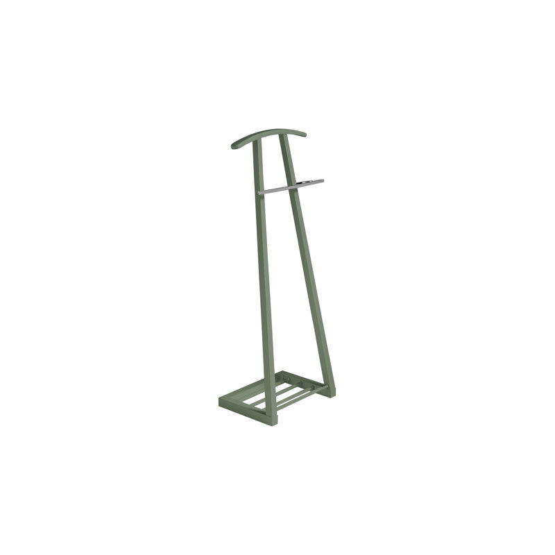 Solid Wood Freestanding Valet Stand, Green