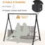 Portique en métal noir, capacité de 528 lb, compatible avec divers modèles de chaises suspendues noir robuste, pour divers types