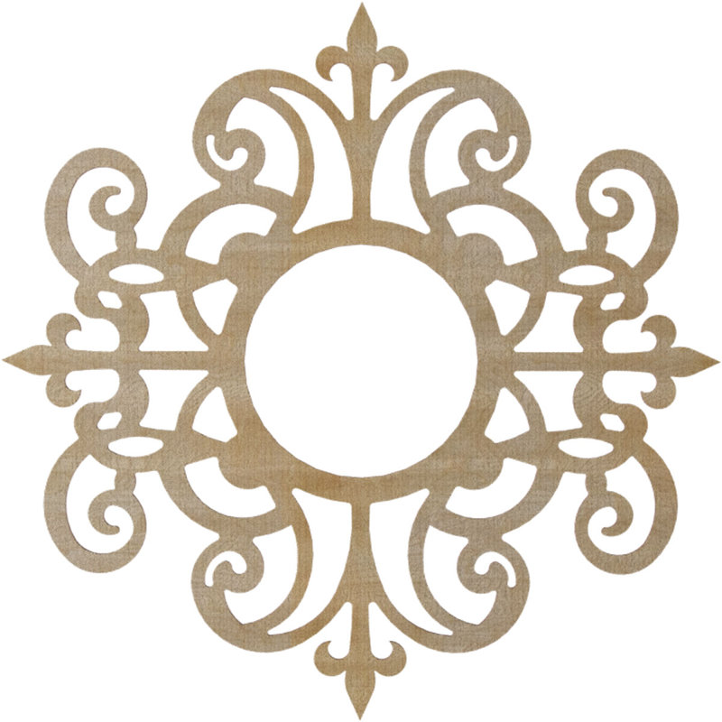 Médaillon de plafond en bois Dijon, Hickory, H 30 po x l 30 po x P 0,38 po